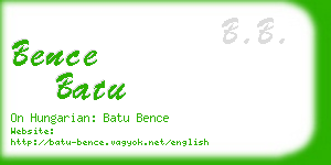 bence batu business card